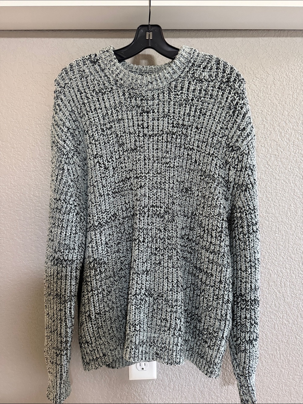 Proenza Schouler Blue and Black Marled Crewneck Sweater Sz S